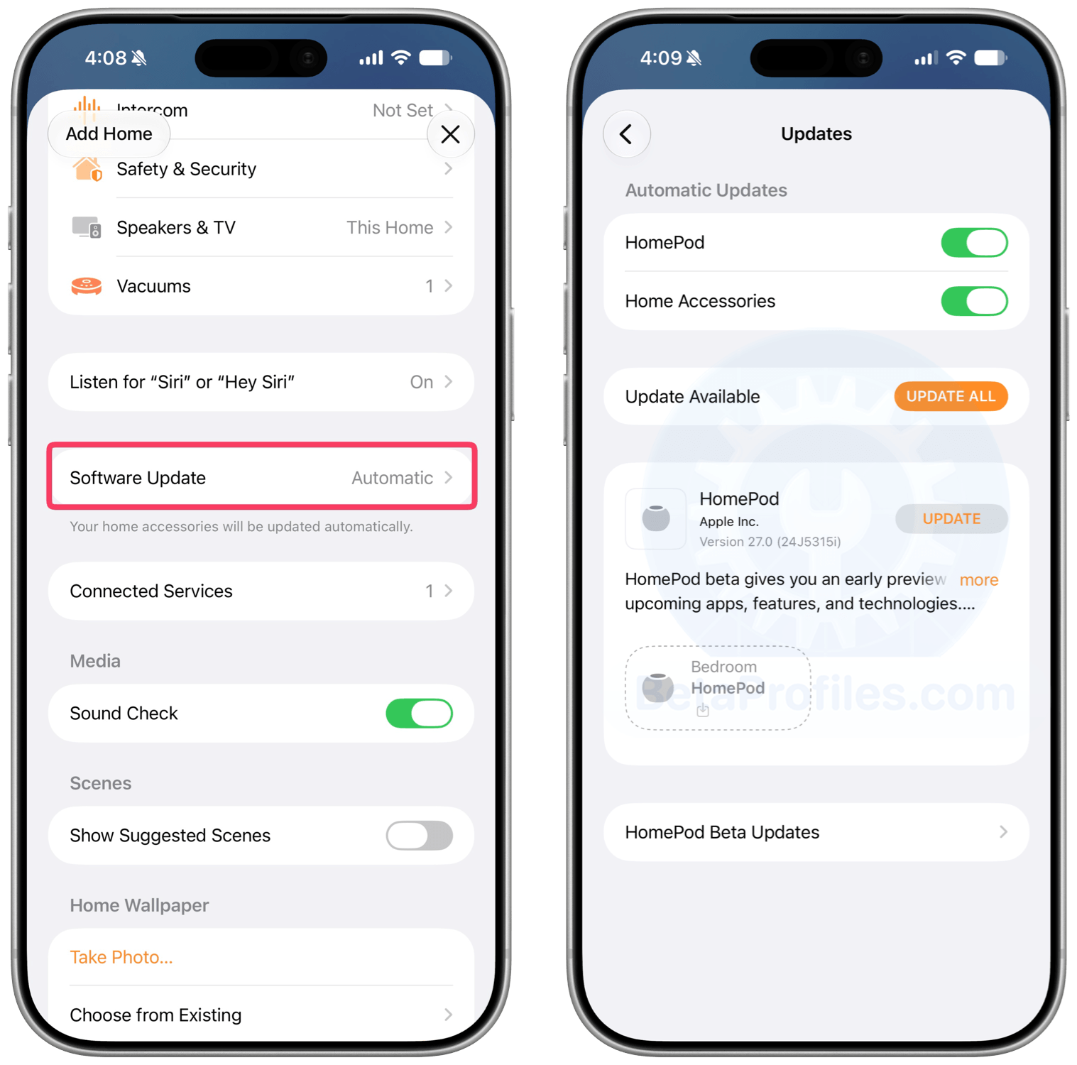 HomePod Software Version 27 Public Beta Update